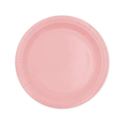 Růžová - Talíře papírové 17 cm 6 ks
